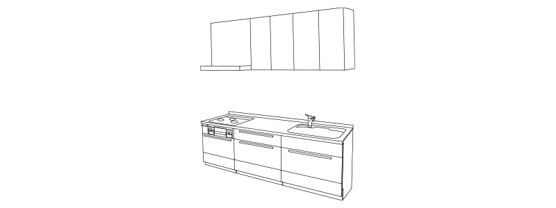 [サイズ展開（幅）]I型（奥行イメージ